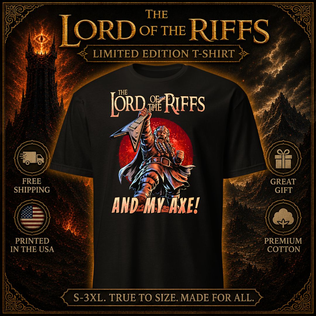 The Lord of the Riffs "And My Axe!" Heavy Metal T-Shirt